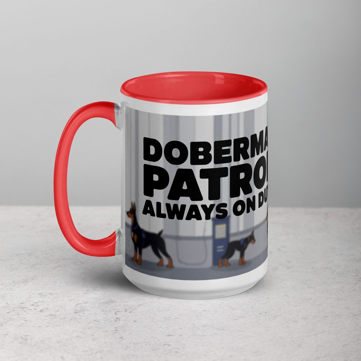 Doberman Patrol: Always on Duty Coffee Mug & Tea Cup - Image 11