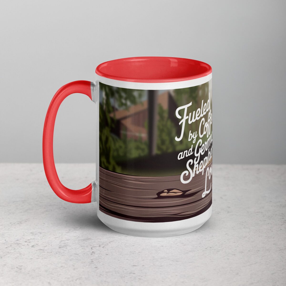 Fueled by Coffee and German Shepherd Love Mug - Image 11