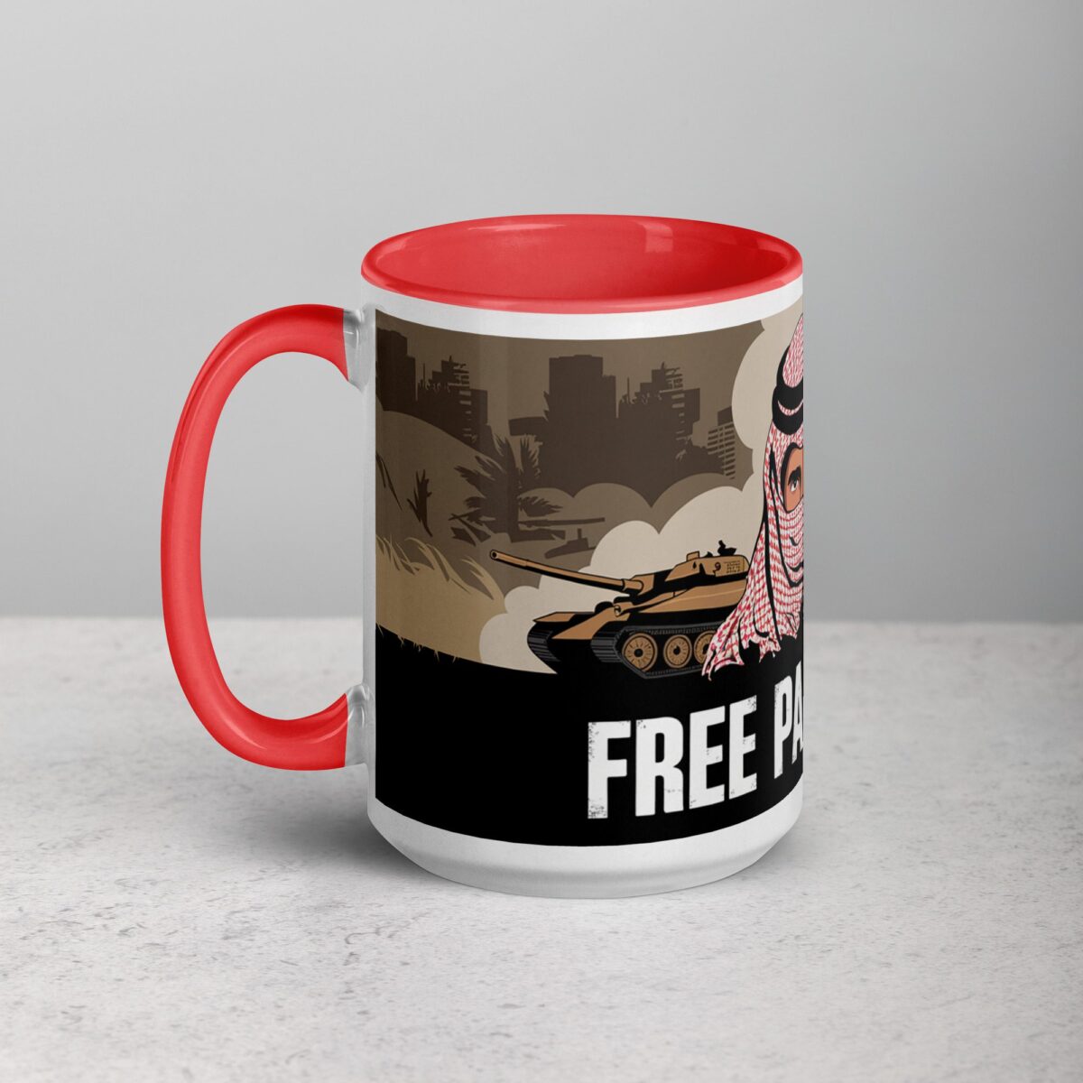 Free Palestine Freedom Fighter Mug - Image 11