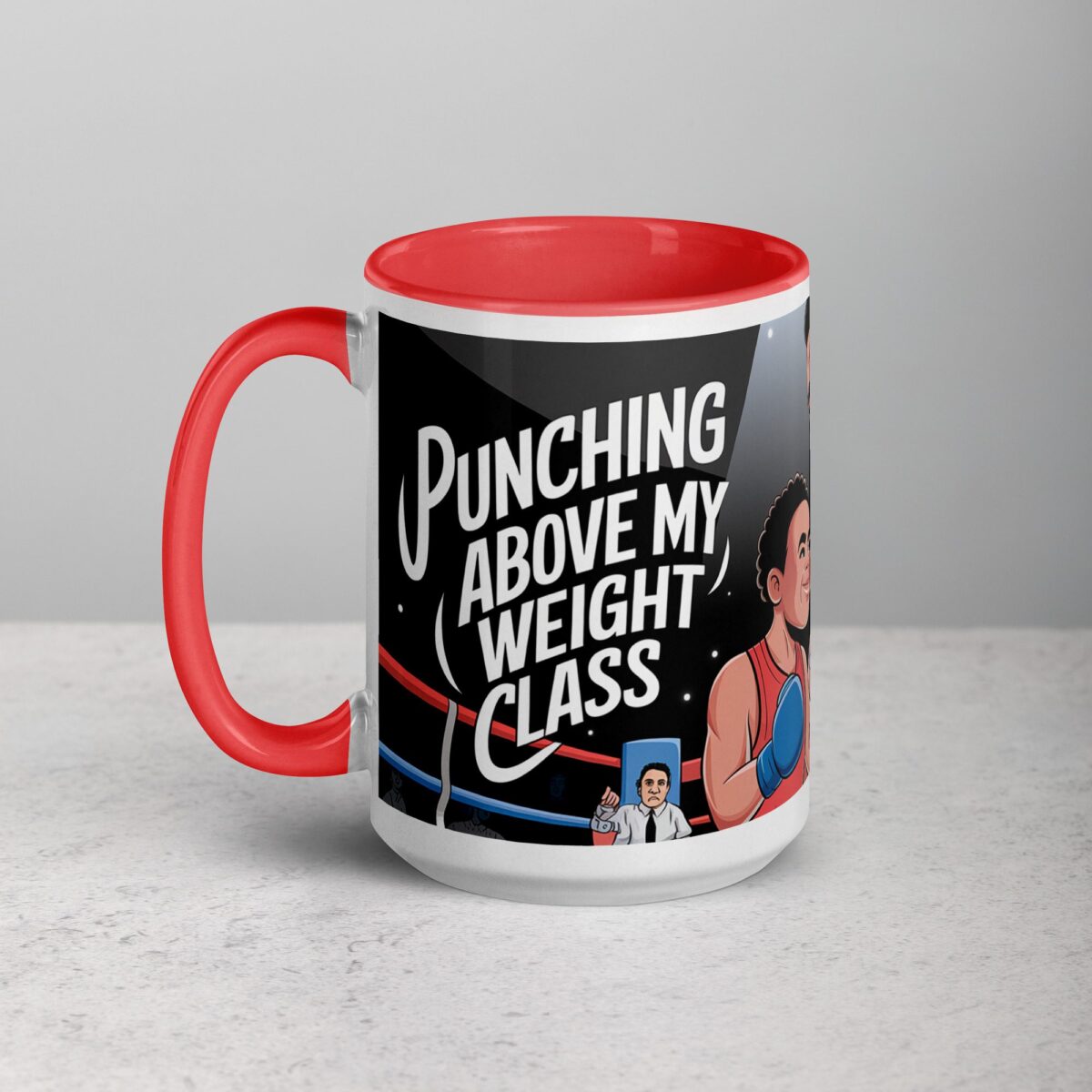 Punching Above My Weight Class Boxing Mug - Image 11