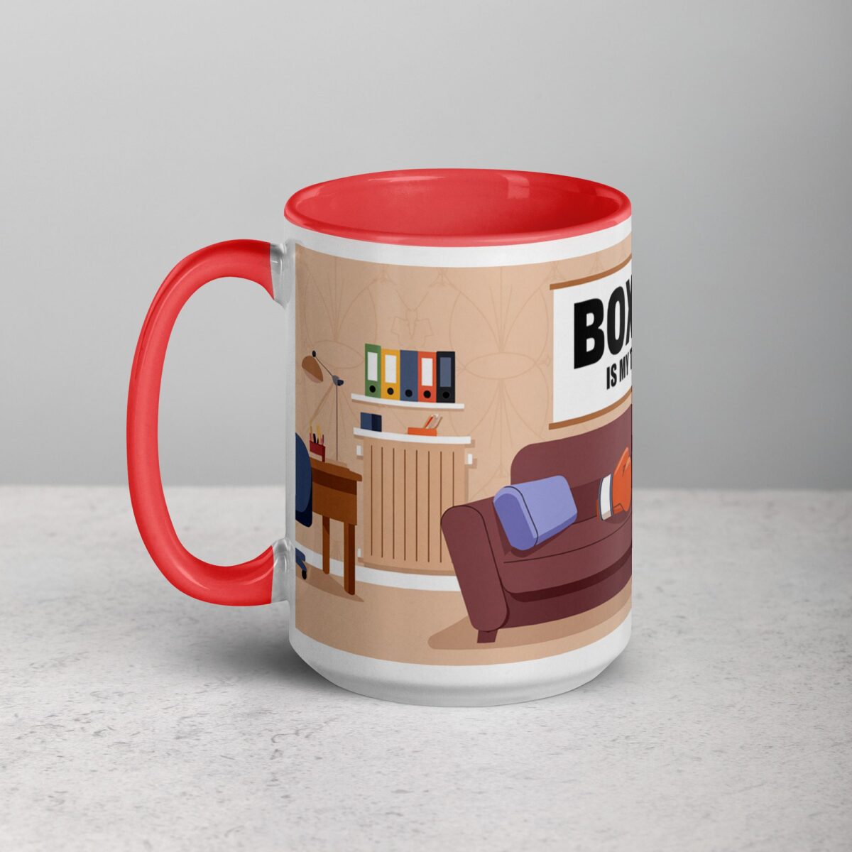 Boxing is My Therapy Coffee Mug & Tea Cup - Image 11