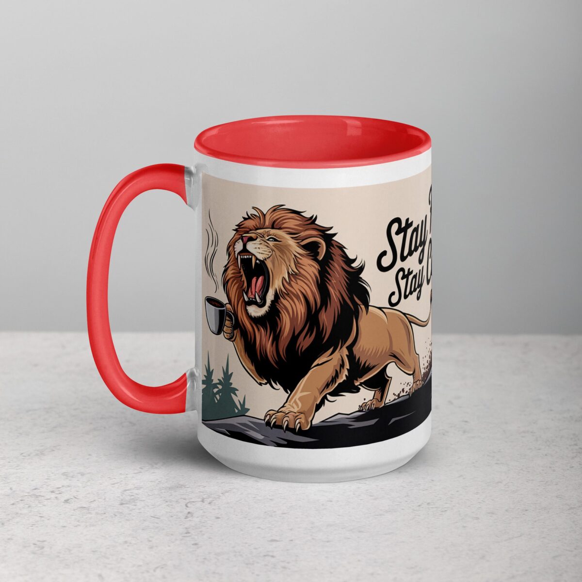 Stay Fierce, Stay Caffeinated Lion Coffee Mug - Image 11