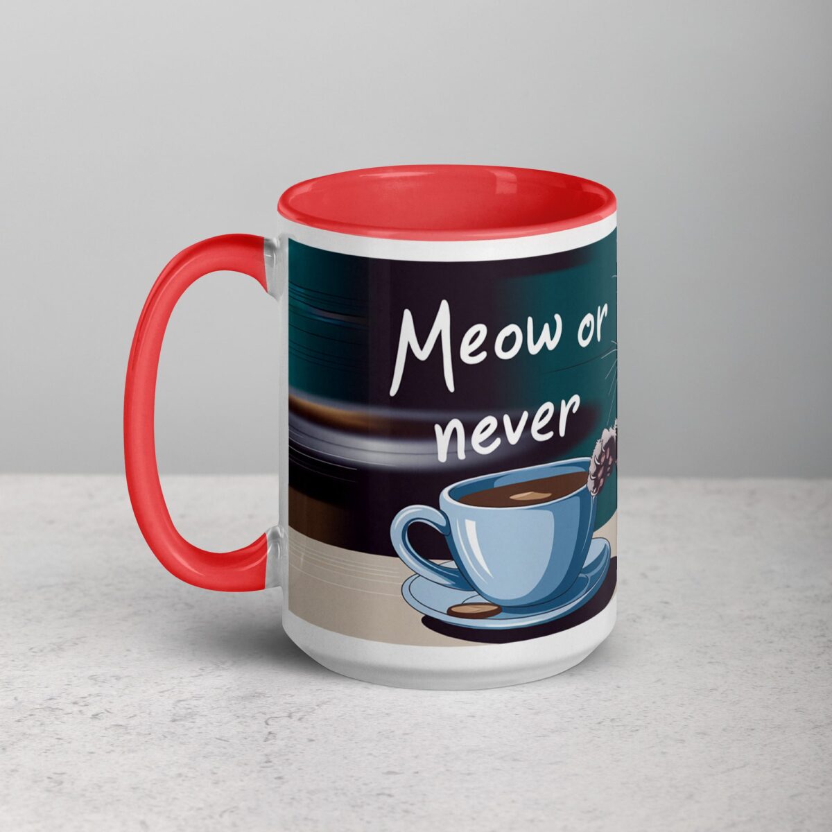 Meow or Never Coffee Mug & Tea Cup - Image 11