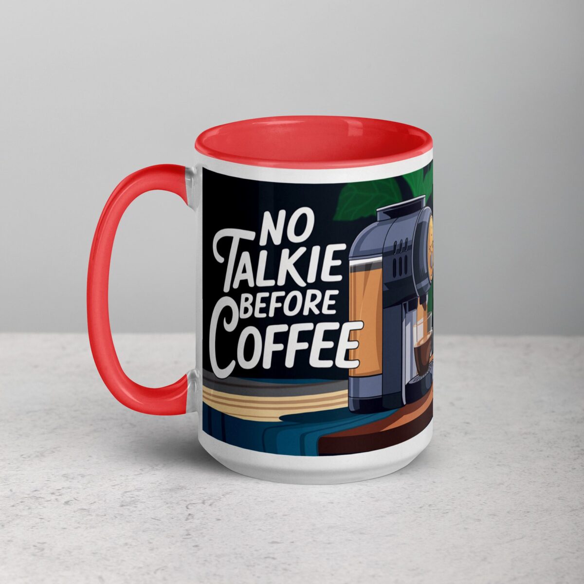 No Talkie Before Coffee Cat Mug - Image 11