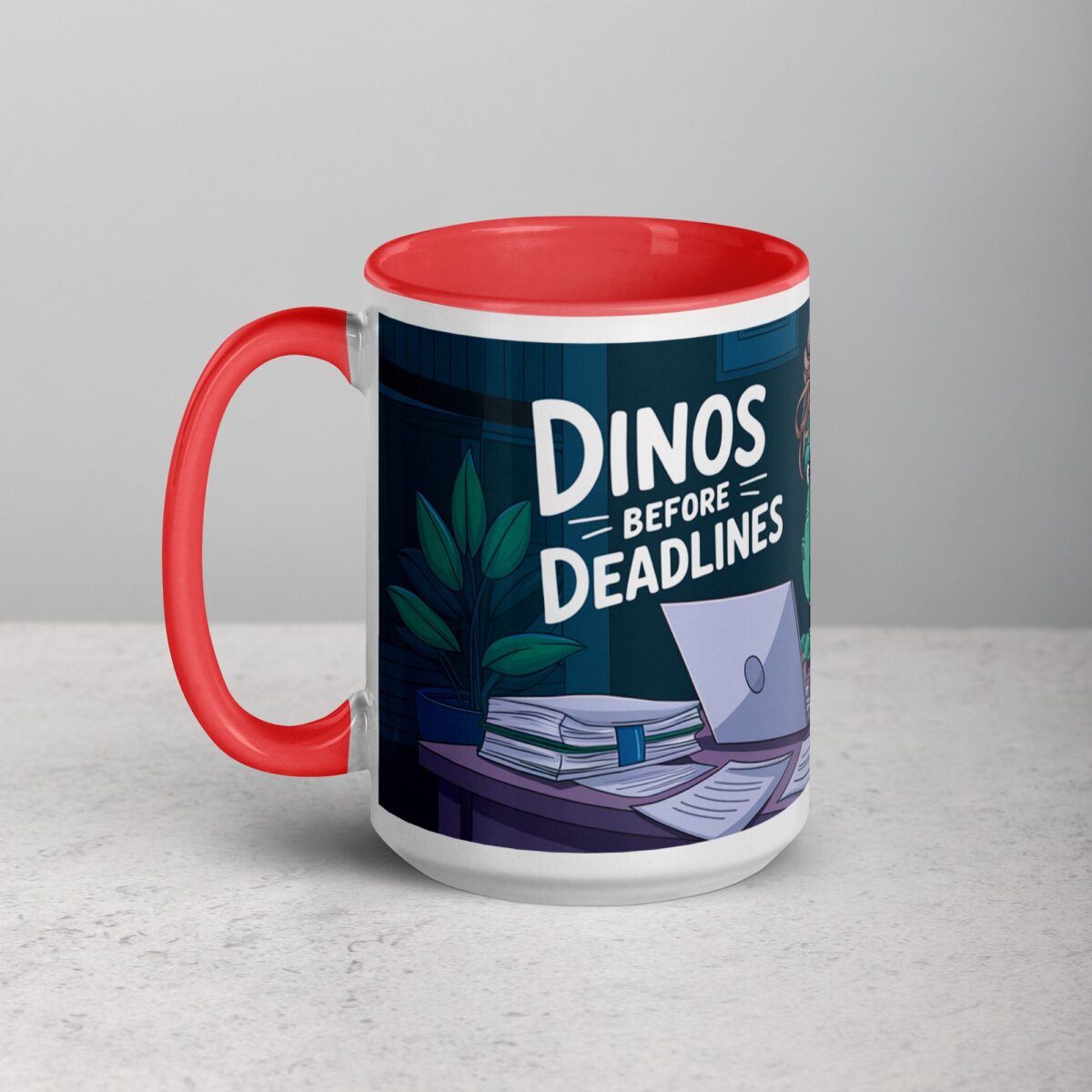 Dinos Before Deadlines Coffee Mug - Image 11
