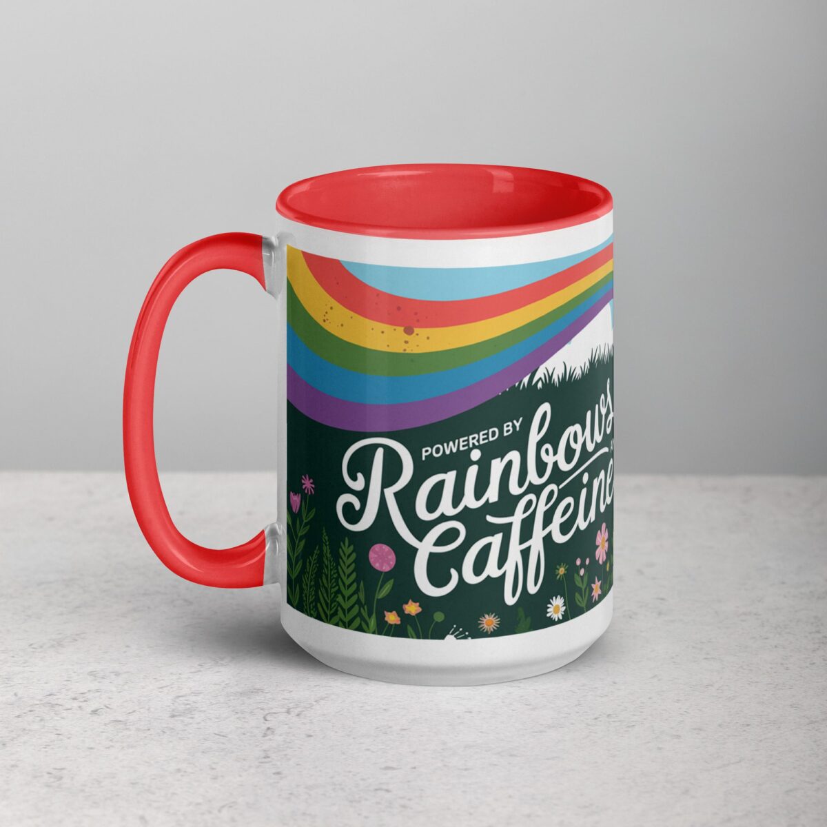 Powered by Rainbows and Caffeine Unicorn Mug - Image 11