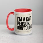 I’m a Cat Person. Don’t Judge Me Mug - Image 11