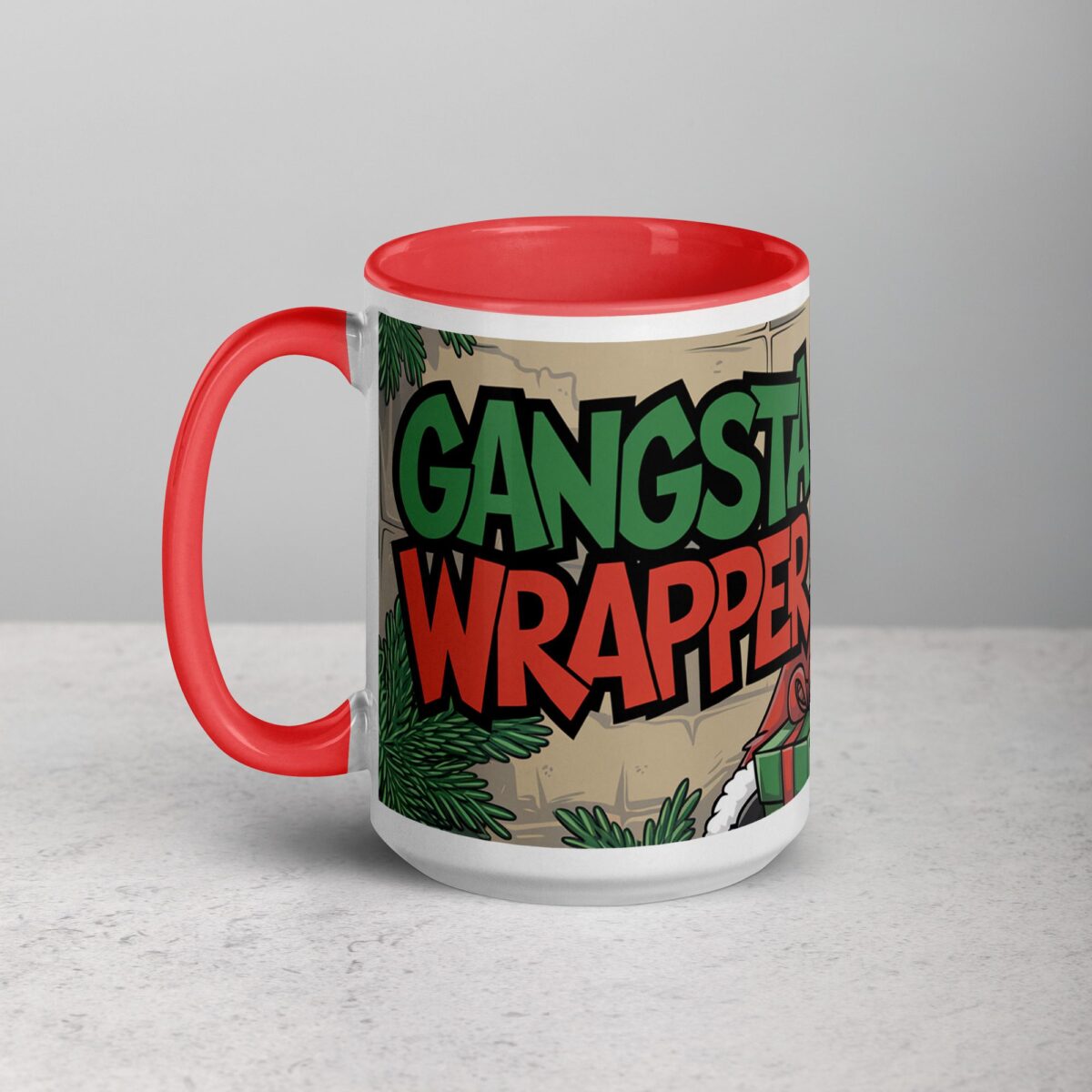 Gangsta Wrapper Christmas Santa Mug - Image 11
