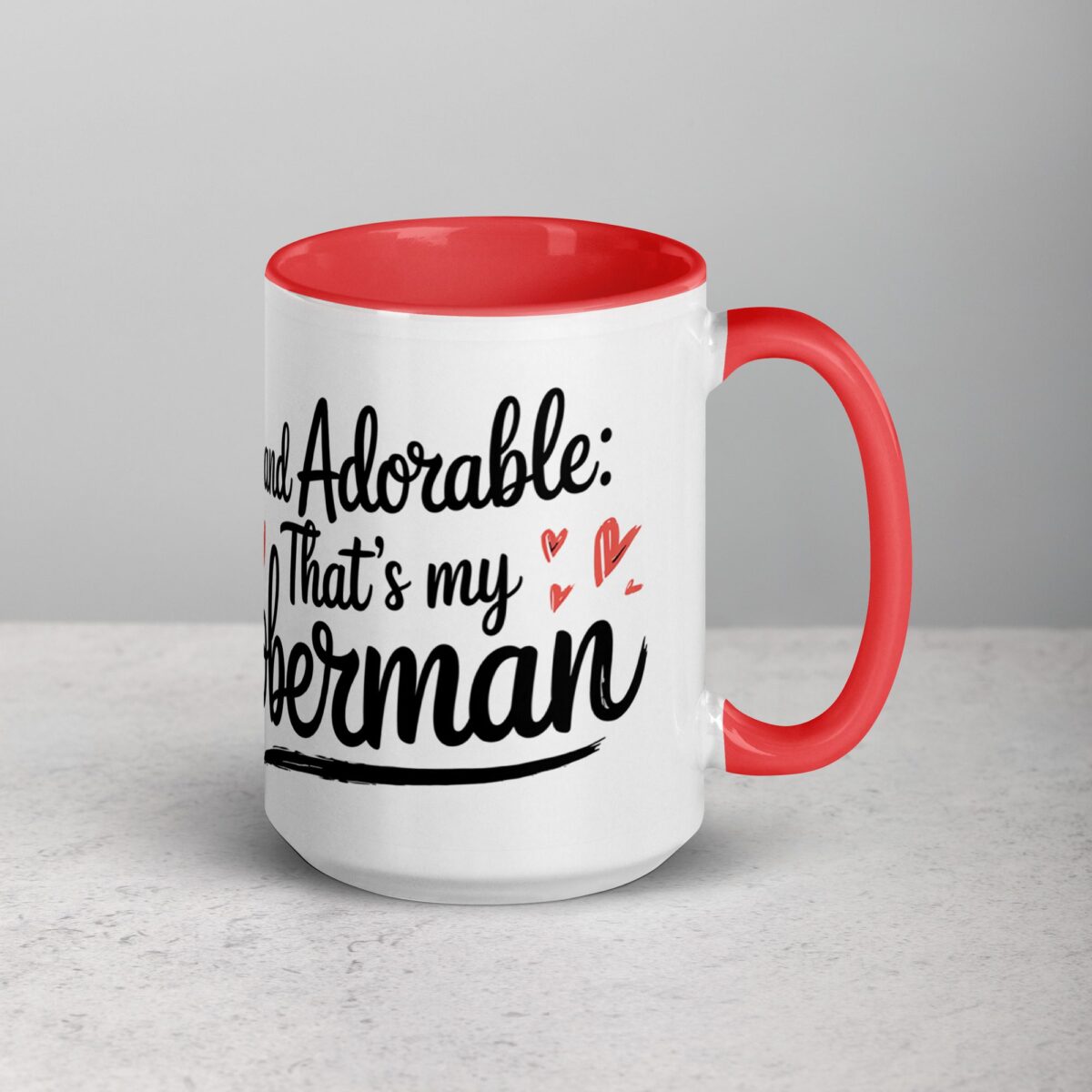Alert and Adorable: That’s My Doberman Coffee Mug - Image 12