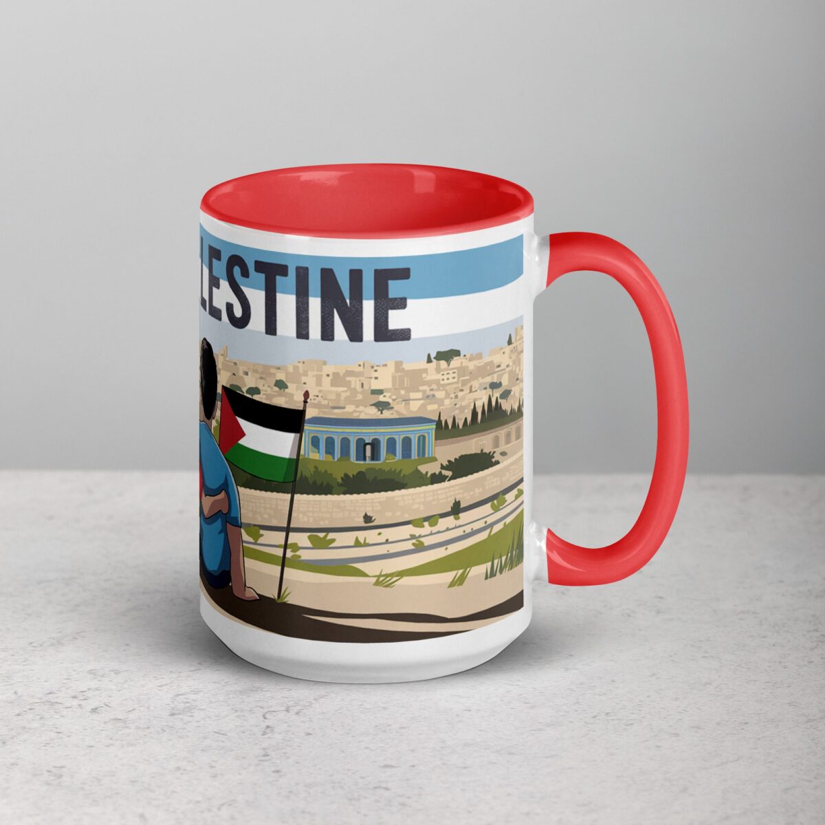 Free Palestine Siblings Hug Mug - Image 12