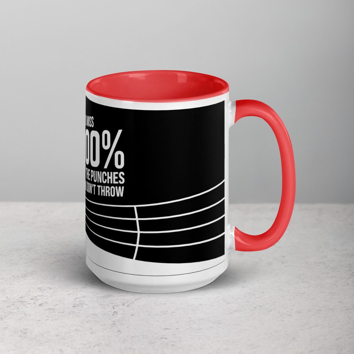 You Miss 100% of the Punches You Don’t Throw Boxing Mug - Image 12