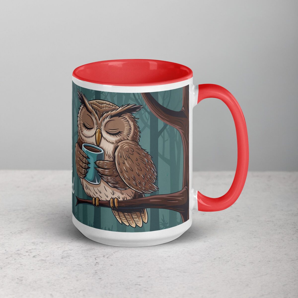 Feathers Fluffed, Coffee Cup Clutched Owl Mug - Image 12