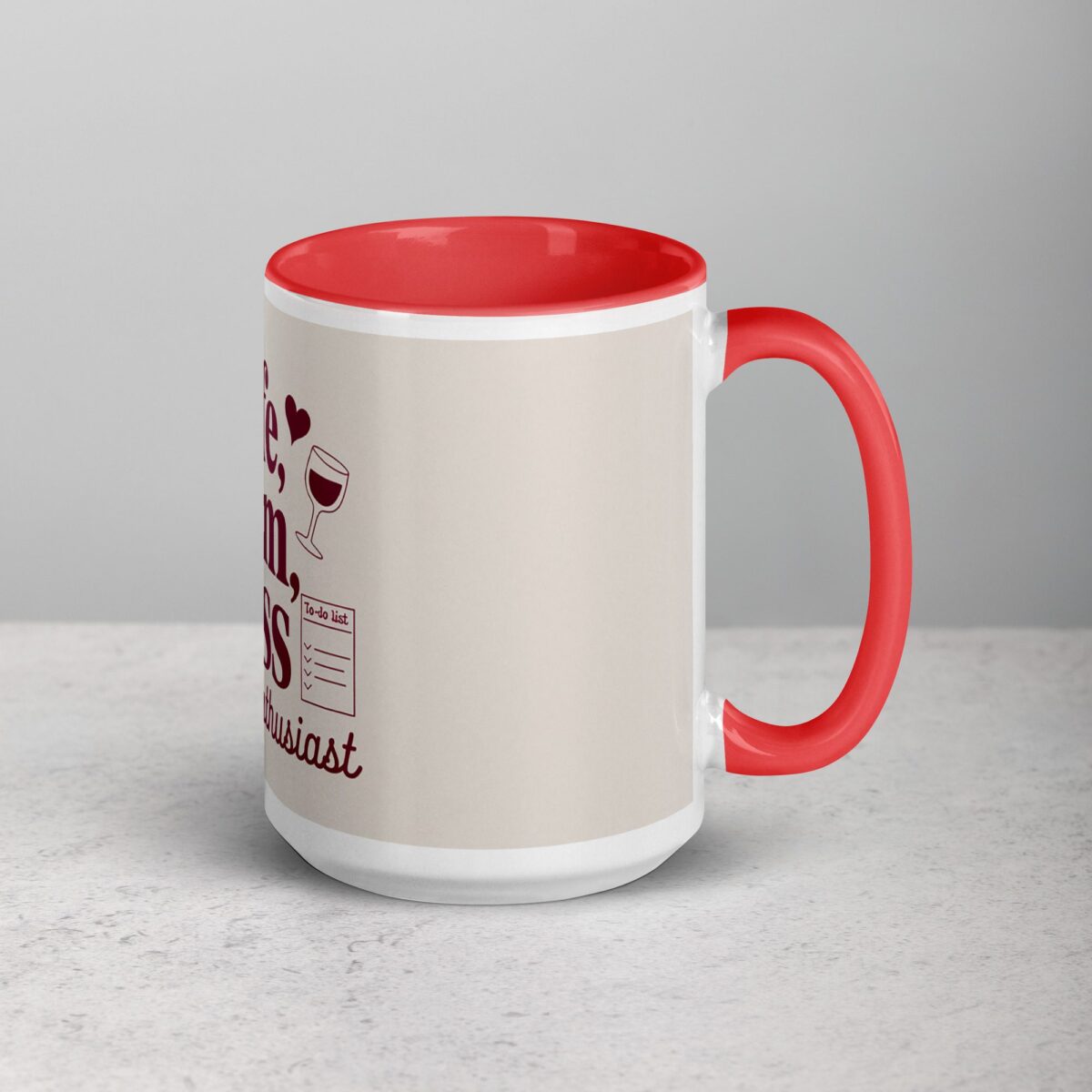 Wife, Mom, Boss, Wine Enthusiast Coffee Mug - Image 12
