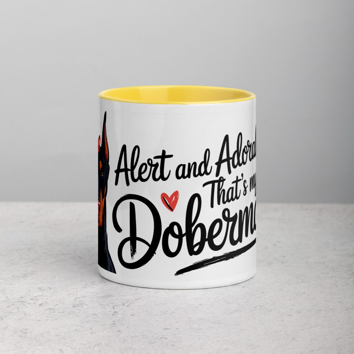 Alert and Adorable: That’s My Doberman Coffee Mug - Image 19