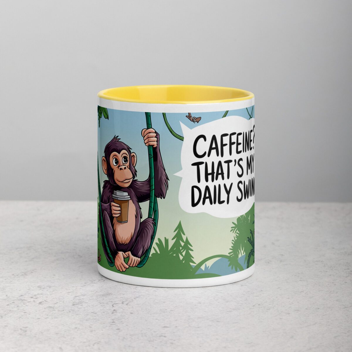 Caffeine? That’s My Daily Swing Monkey Mug - Image 19