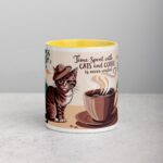Time Spent with Cats and Coffee Is Never Wasted Mug - Image 19
