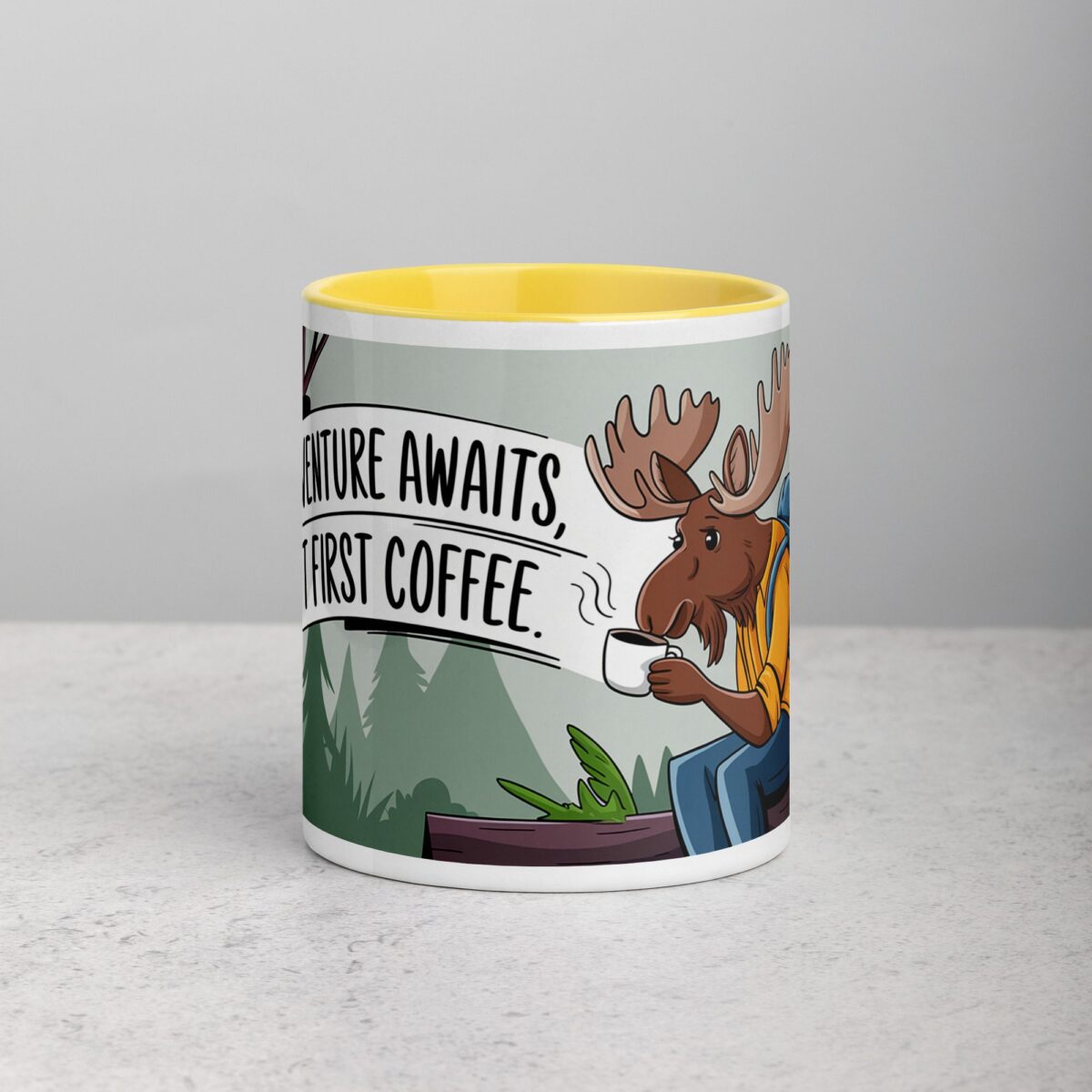 Adventure Awaits, But First Coffee Moose Mug - Image 19