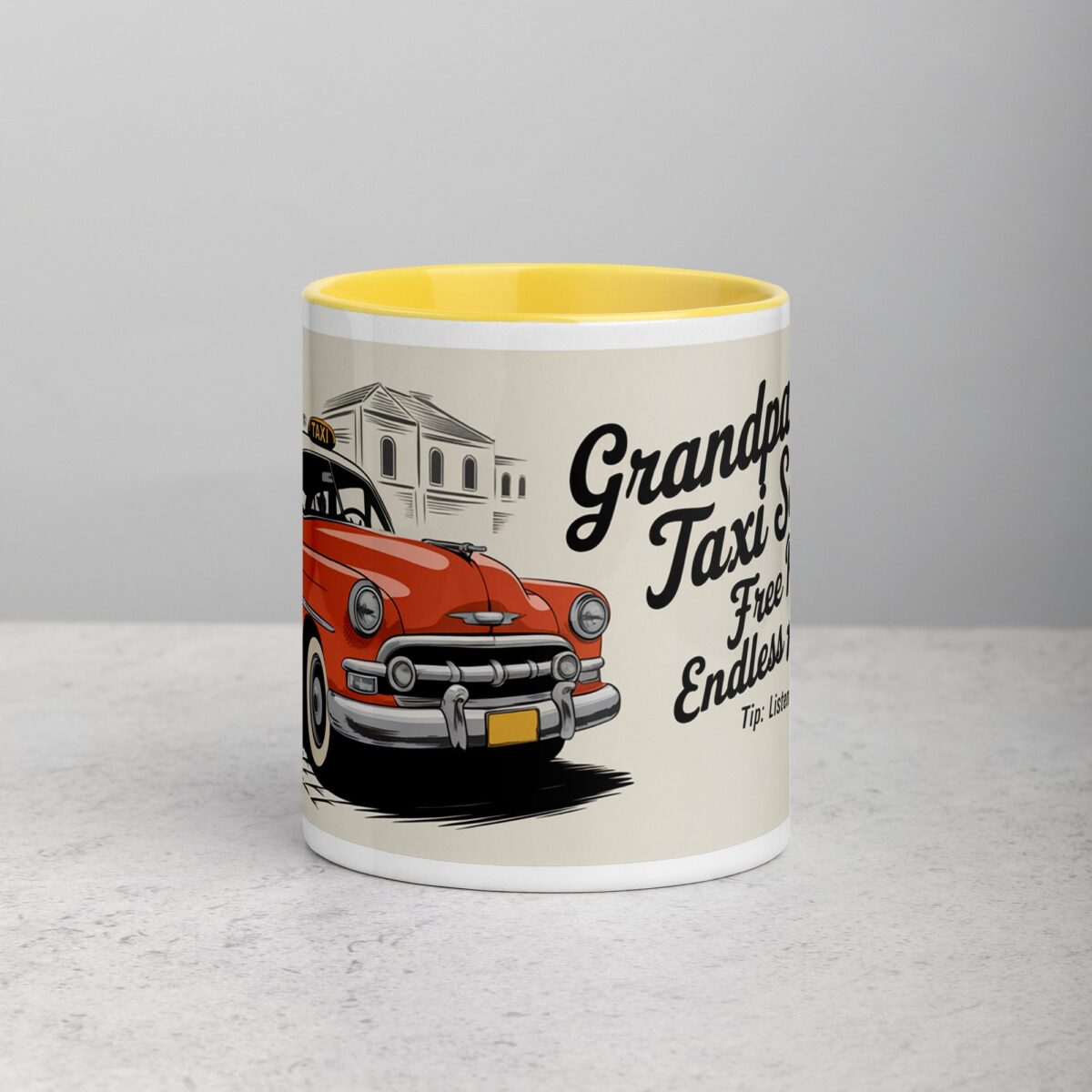 Grandpa’s Taxi Service: Free Rides, Endless Advice Mug - Image 19