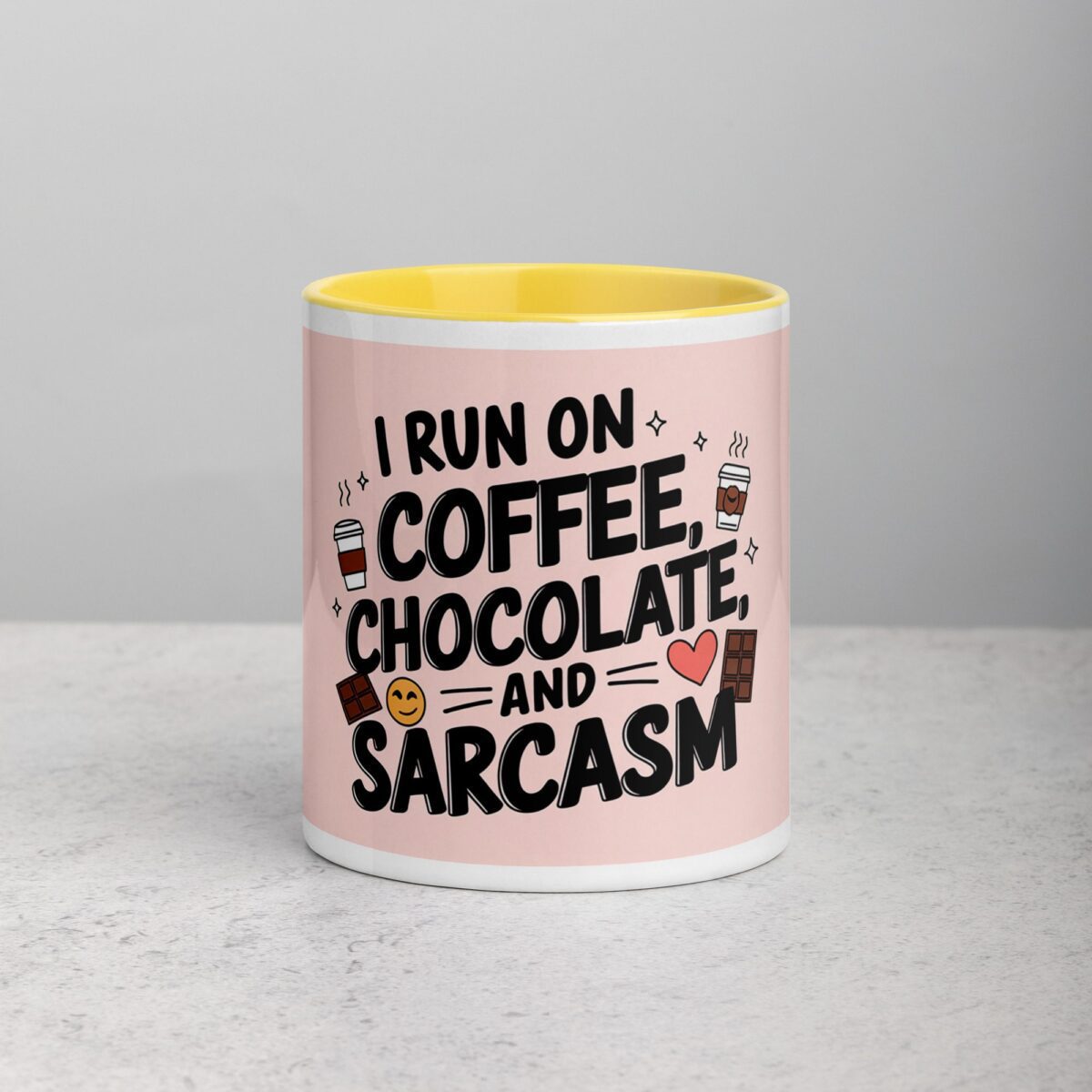 I Run on Coffee, Chocolate, and Sarcasm Coffee Mug - Image 19