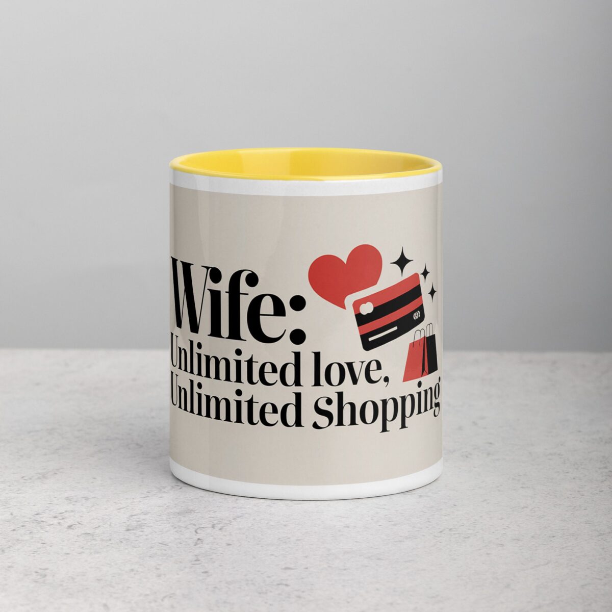 Wife: Unlimited Love, Unlimited Shopping Coffee Mug - Image 19