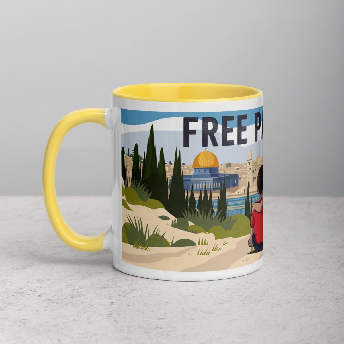 Free Palestine Siblings Hug Mug - Image 20
