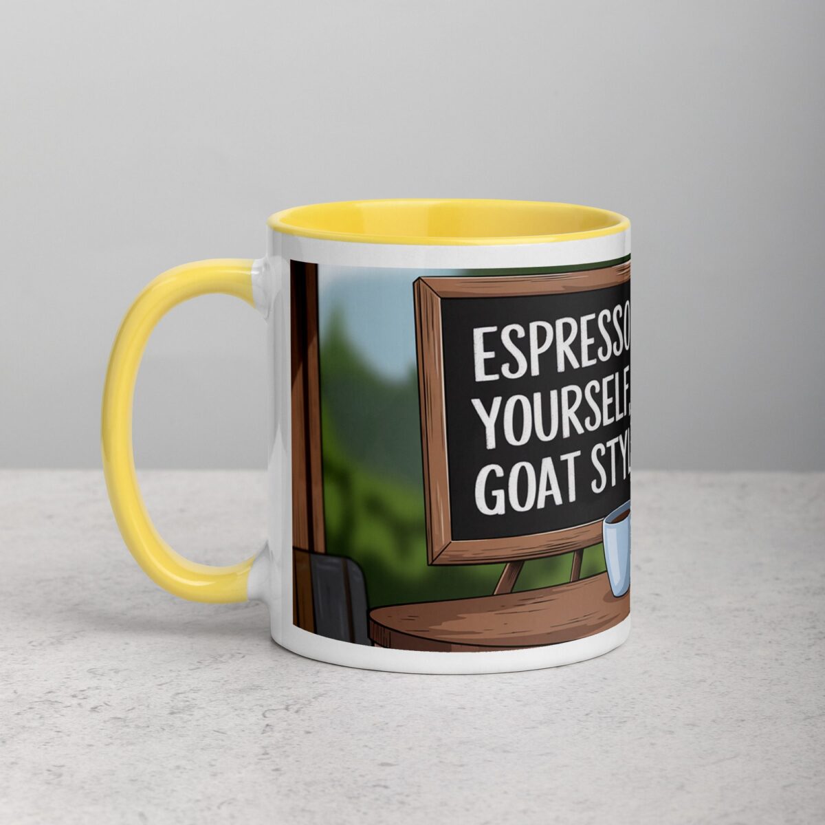 Espresso Yourself, Goat Style Coffee Mug - Image 20