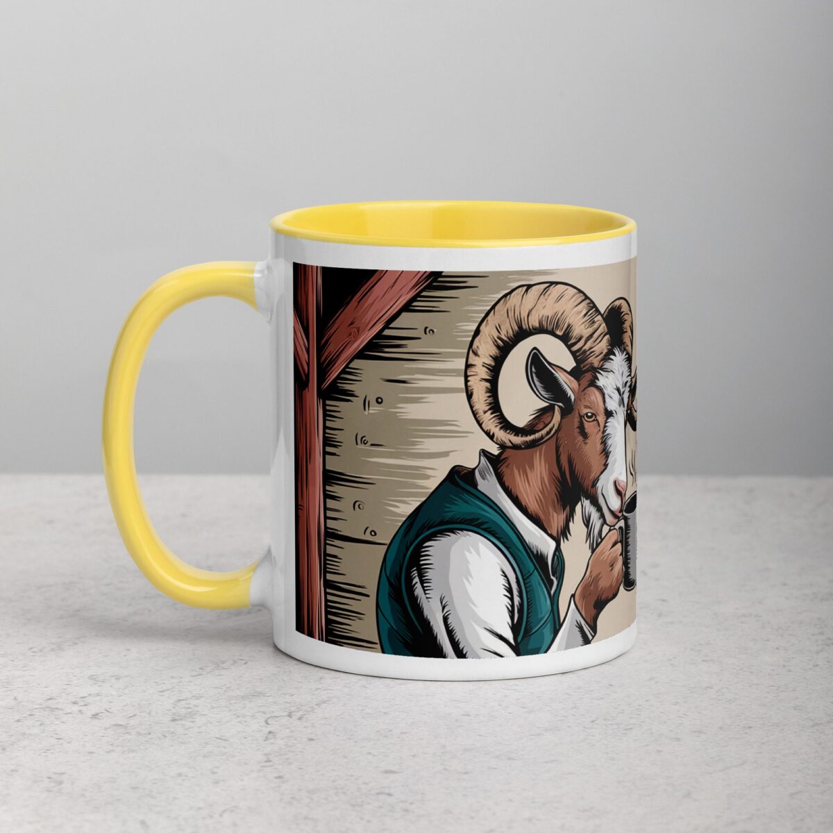 Horned and Caffeinated Goat Coffee Mug - Image 20