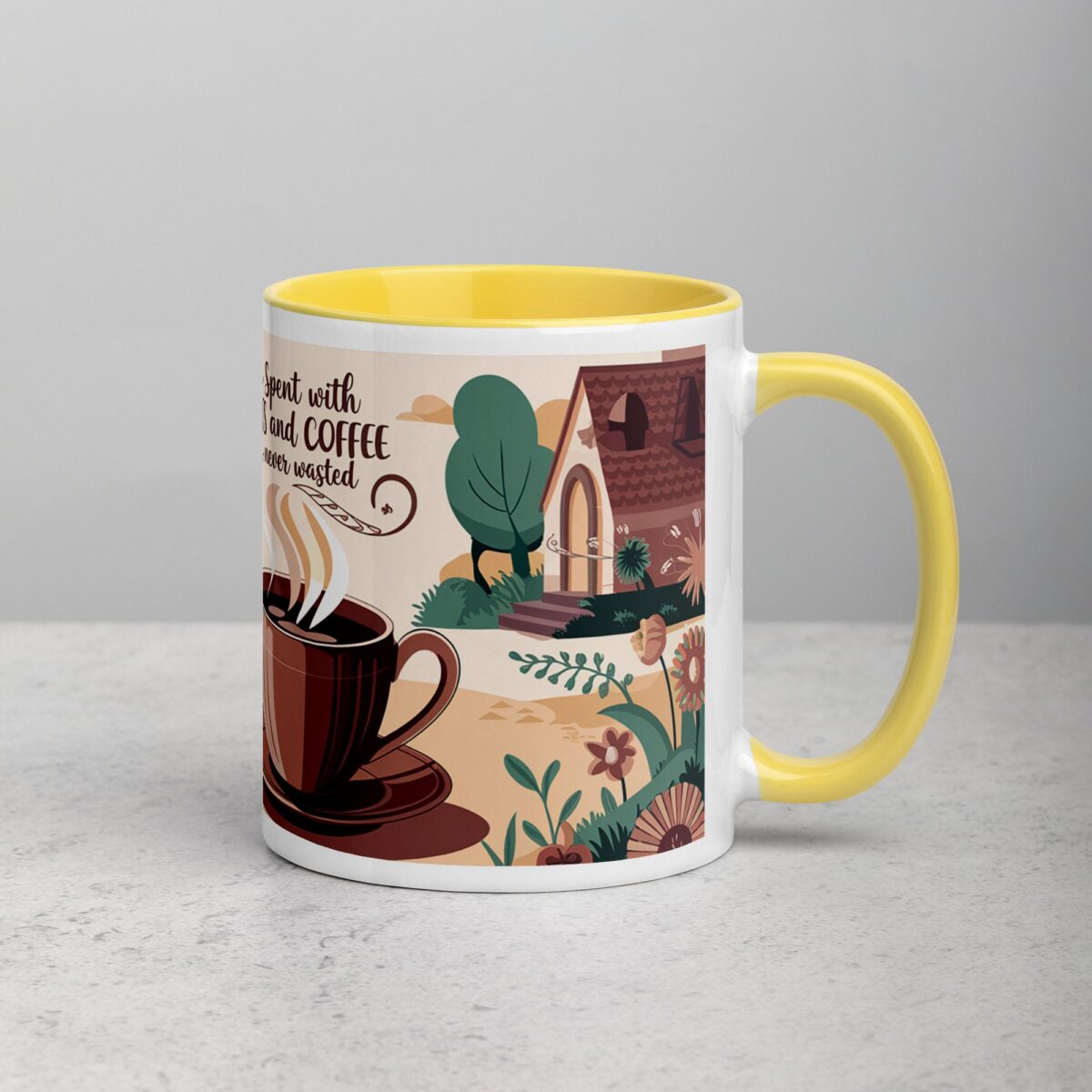 Time Spent with Cats and Coffee Is Never Wasted Mug - Image 21