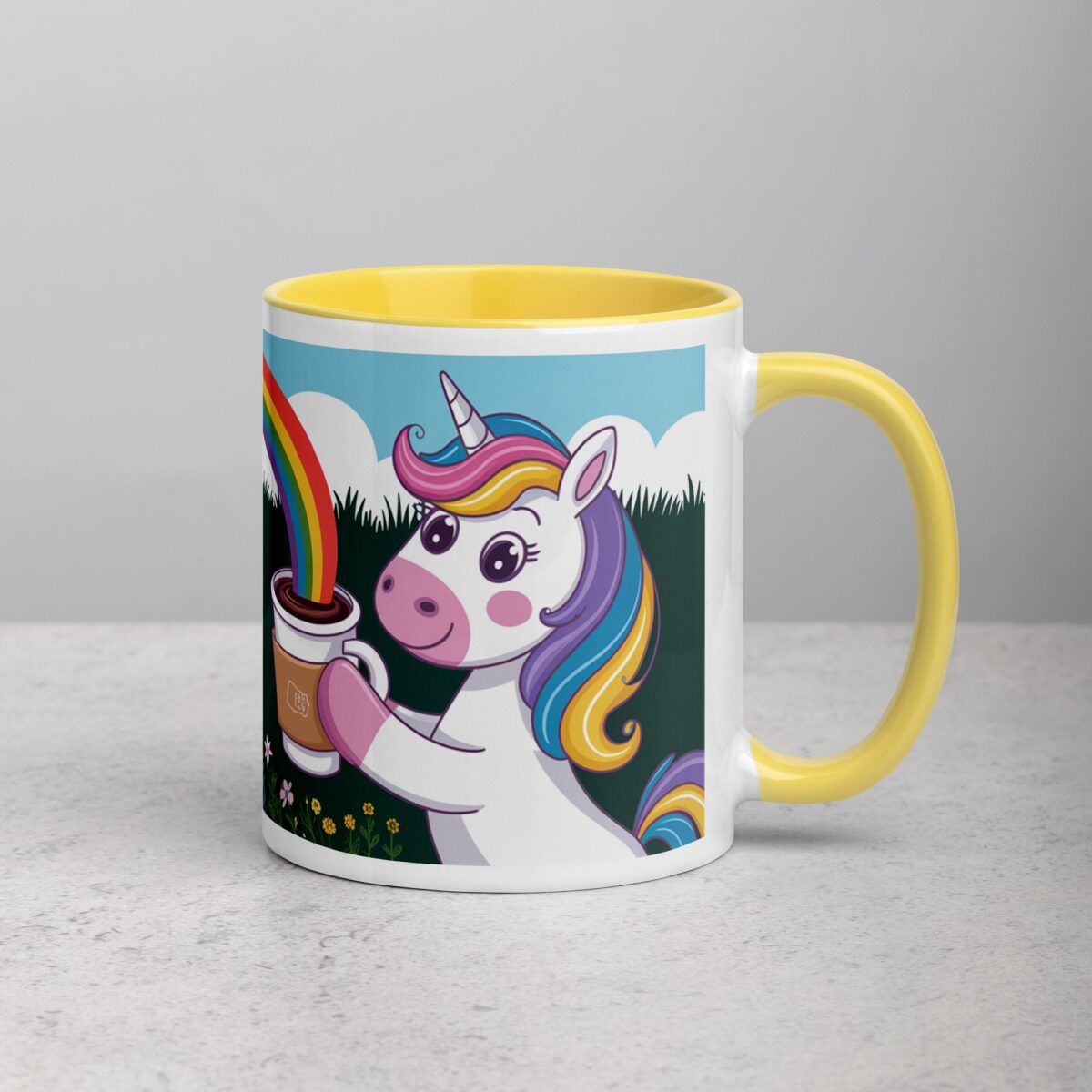 Powered by Rainbows and Caffeine Unicorn Mug - Image 21