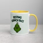 Resting Grinch Face Christmas Coffee Mug - Image 21