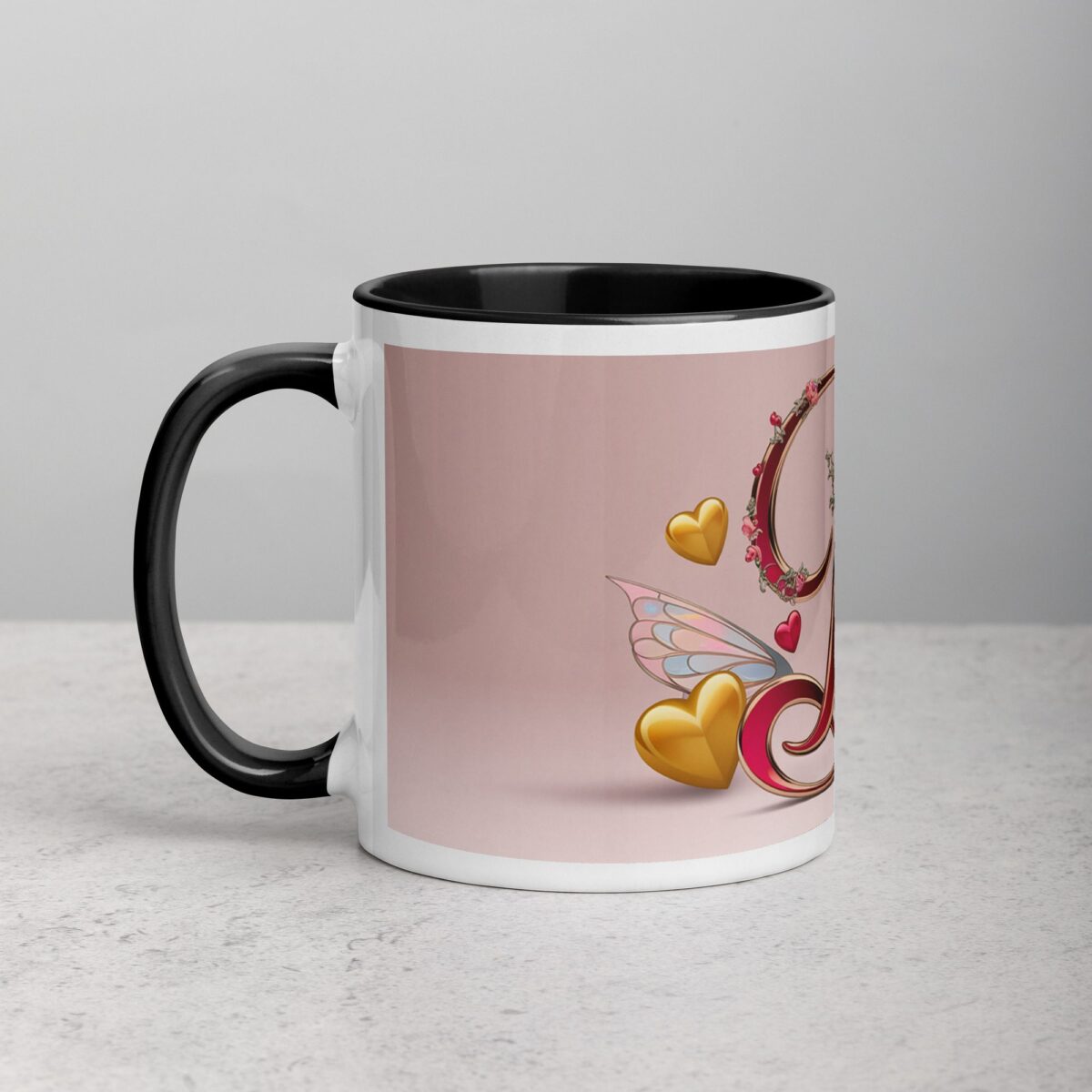 D - Letter Monogram Coffee Mug & Tea Cup - Image 2