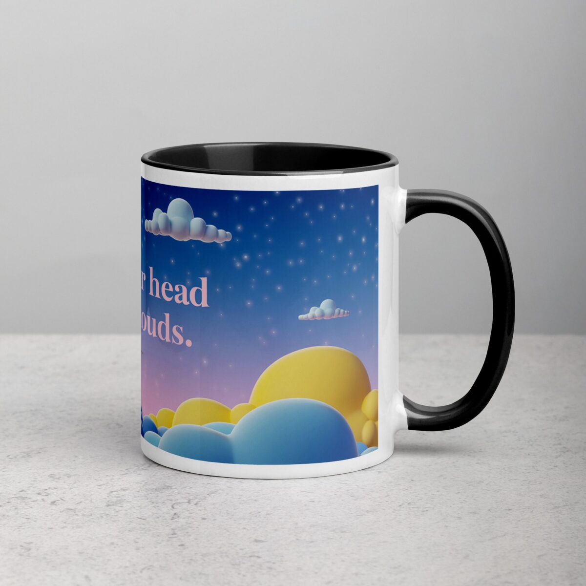 Keep Your Head in the Clouds. Inspirational Mug - Image 3