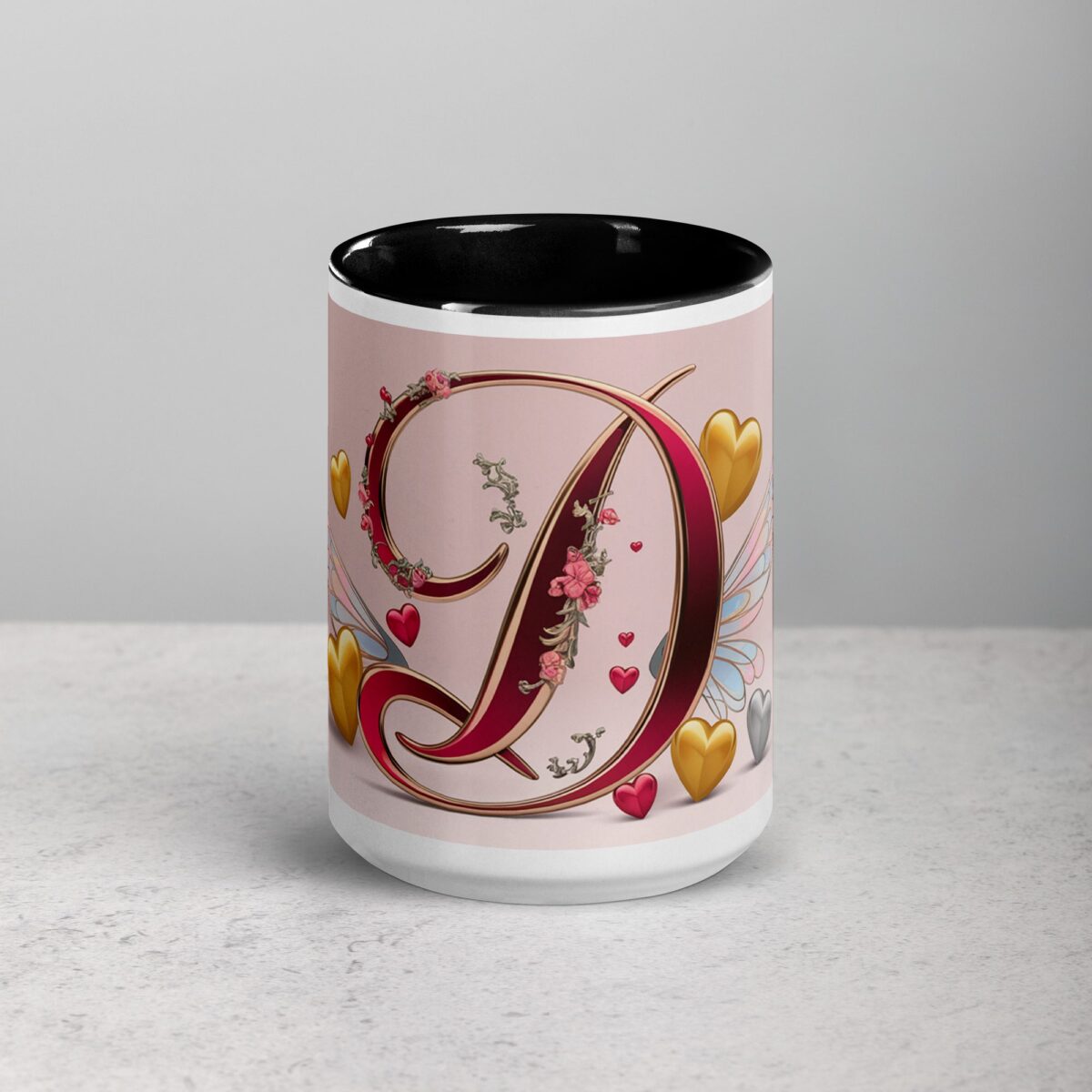D - Letter Monogram Coffee Mug & Tea Cup - Image 4