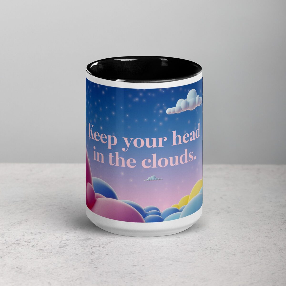Keep Your Head in the Clouds. Inspirational Mug - Image 4