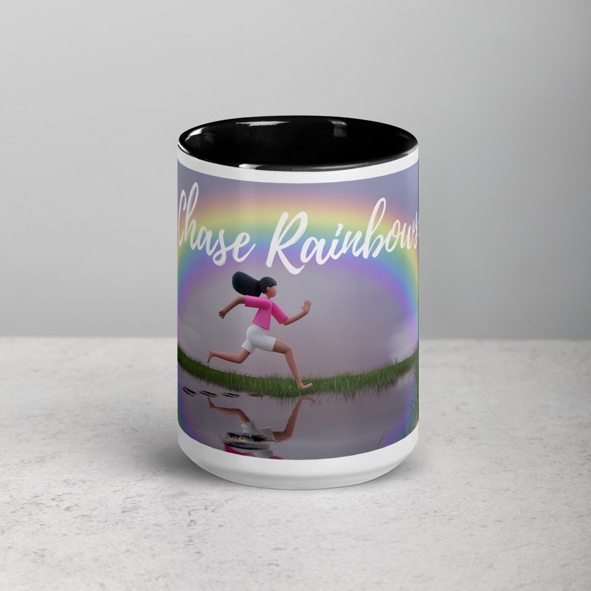 Chase Rainbows. Inspirational Mug - Image 4