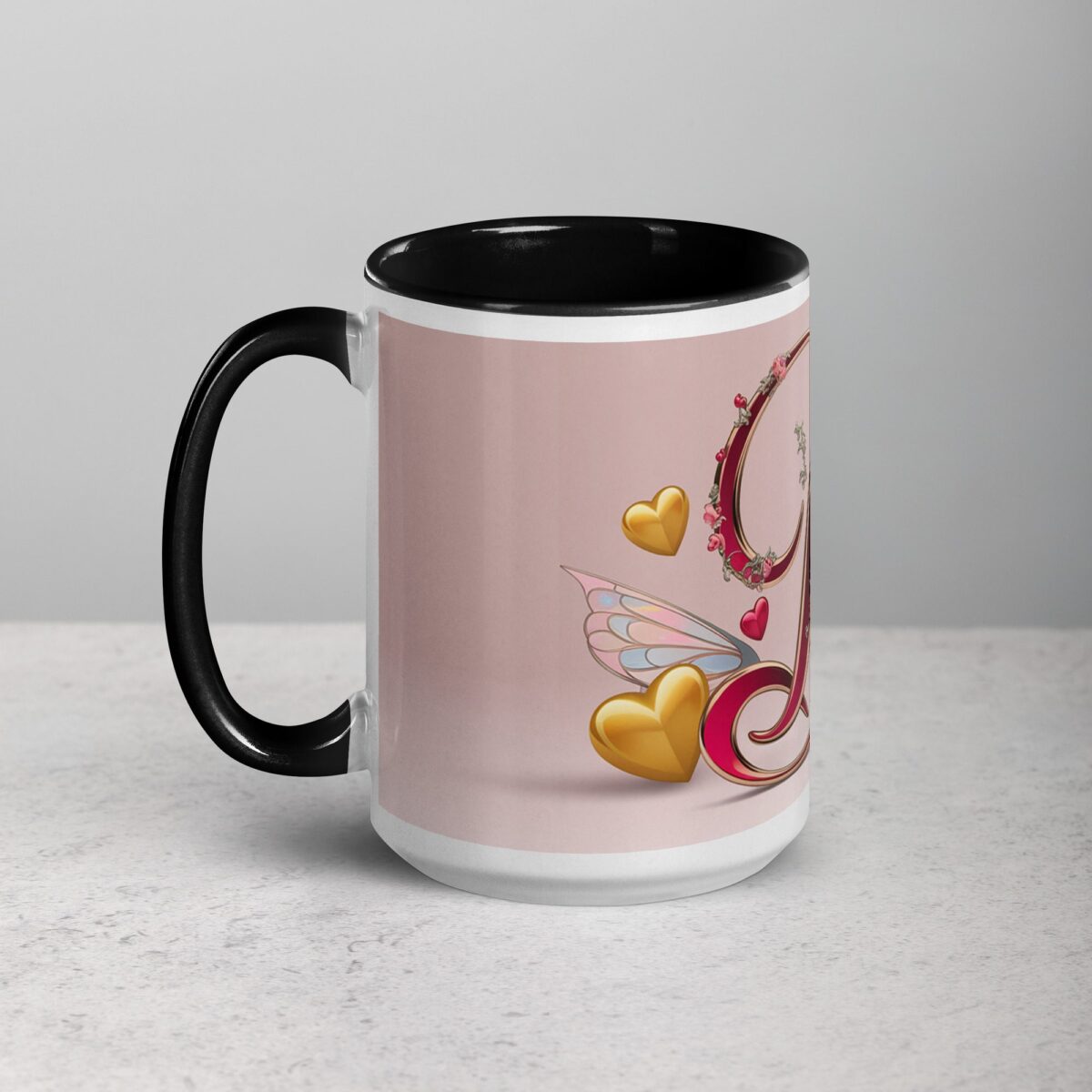 D - Letter Monogram Coffee Mug & Tea Cup - Image 5