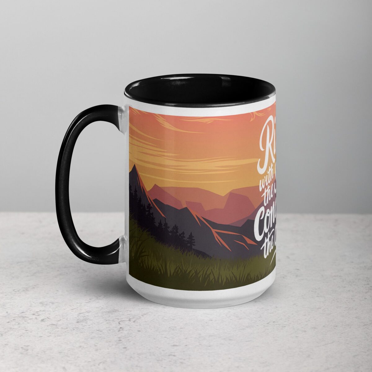 Rise with the Sun, Conquer the Day. Inspirational Mug - Image 5
