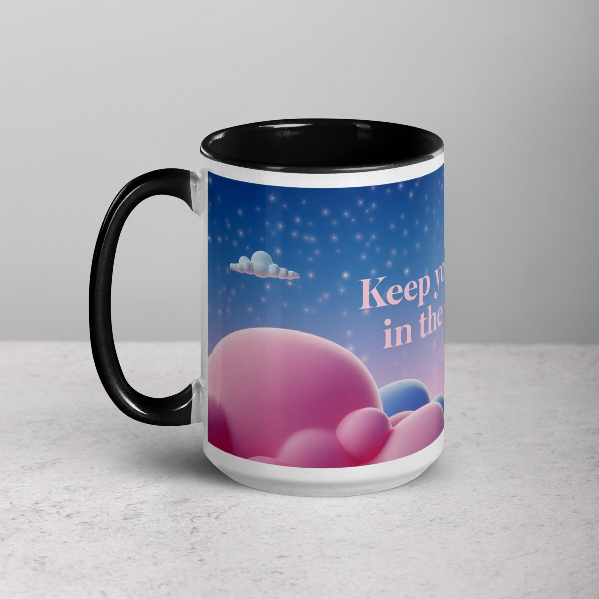 Keep Your Head in the Clouds. Inspirational Mug - Image 5