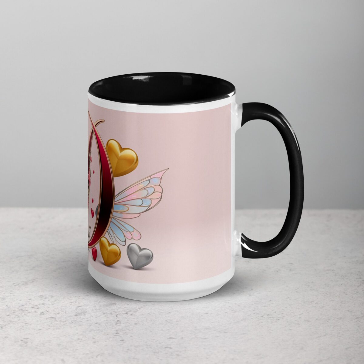 D - Letter Monogram Coffee Mug & Tea Cup - Image 6
