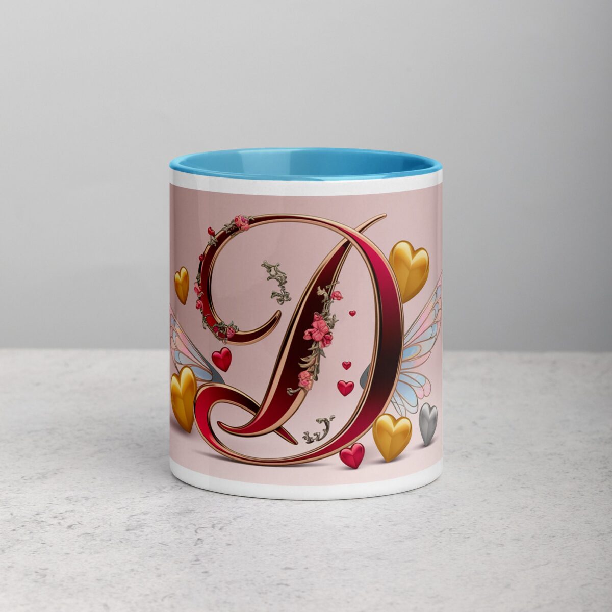 D - Letter Monogram Coffee Mug & Tea Cup - Image 13