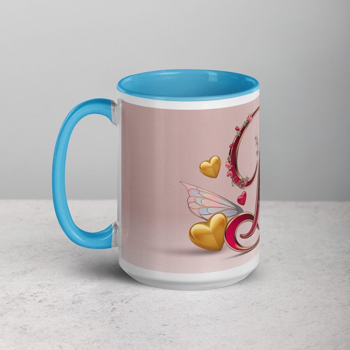 D - Letter Monogram Coffee Mug & Tea Cup - Image 17