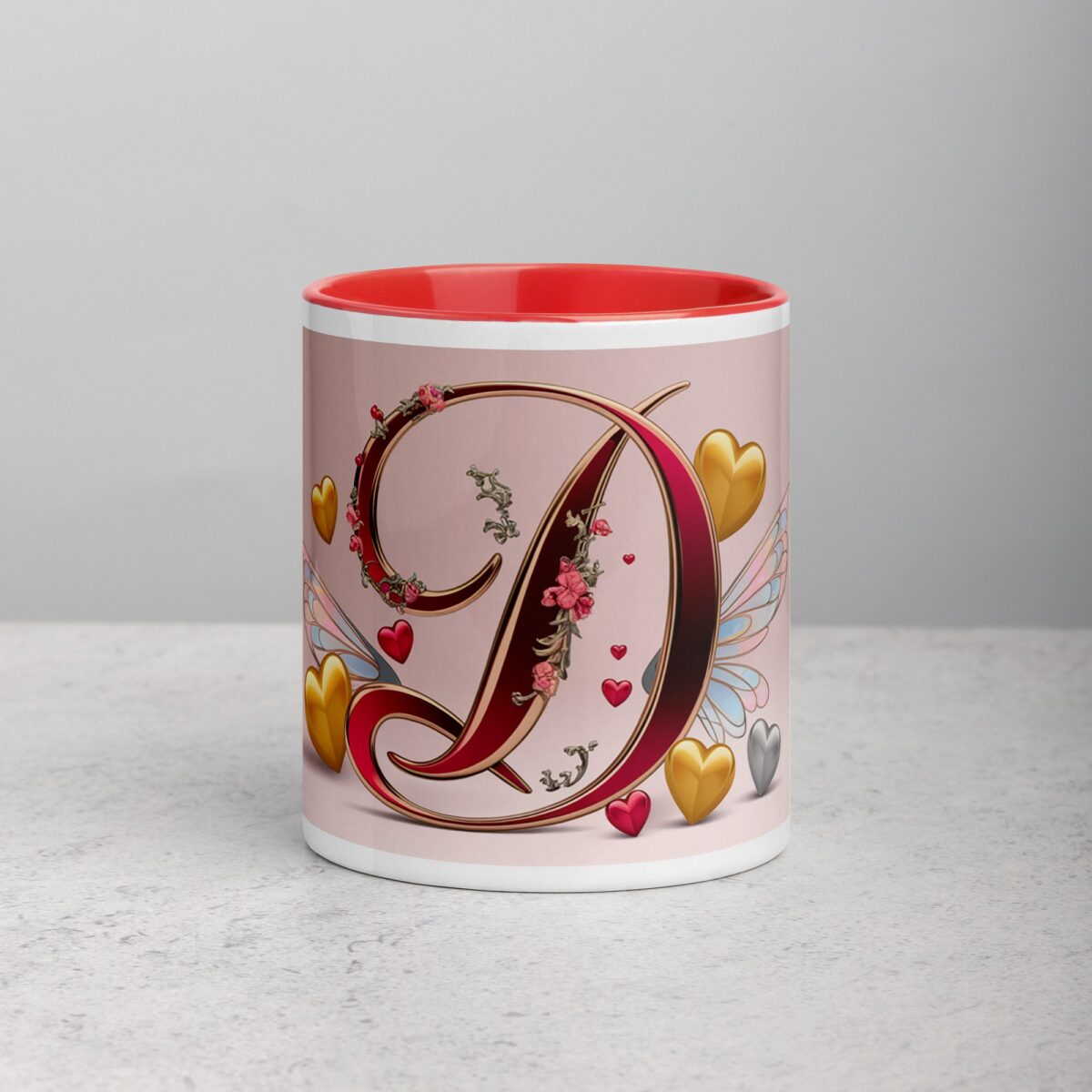 D - Letter Monogram Coffee Mug & Tea Cup - Image 7