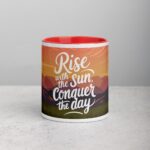 Rise with the Sun, Conquer the Day. Inspirational Mug - Image 7