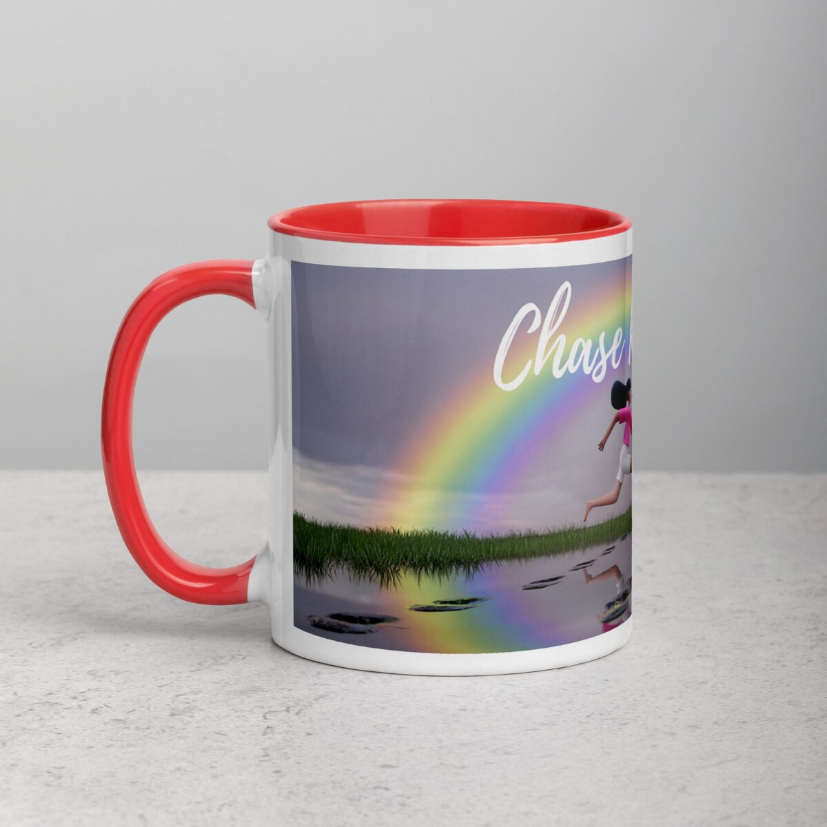 Chase Rainbows. Inspirational Mug - Image 8