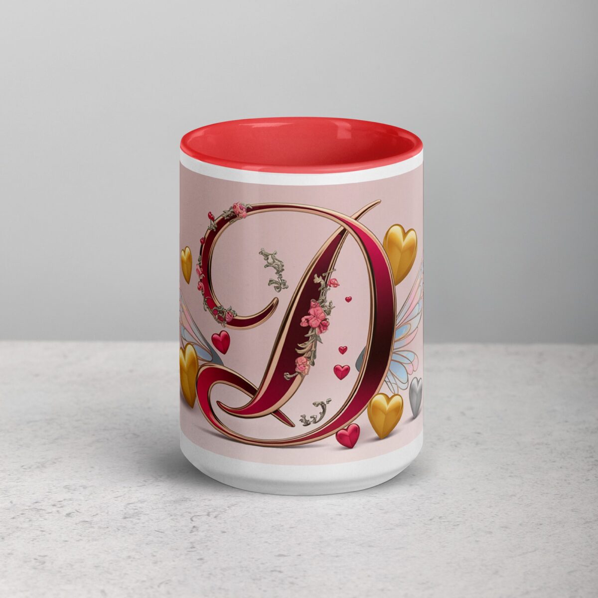 D - Letter Monogram Coffee Mug & Tea Cup - Image 10