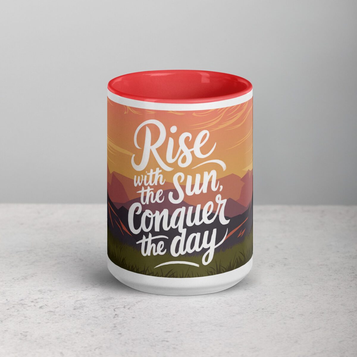 Rise with the Sun, Conquer the Day. Inspirational Mug - Image 10