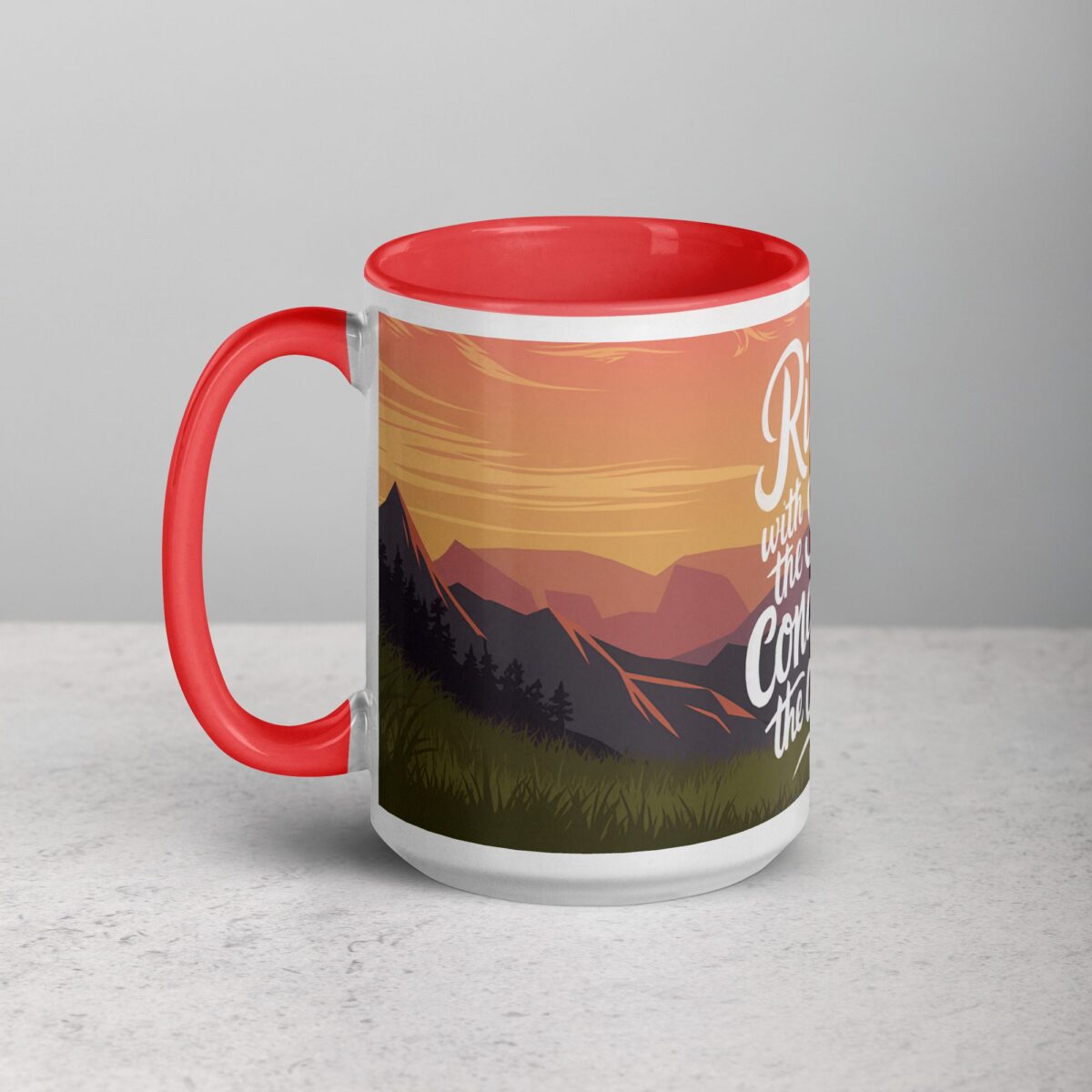 Rise with the Sun, Conquer the Day. Inspirational Mug - Image 11