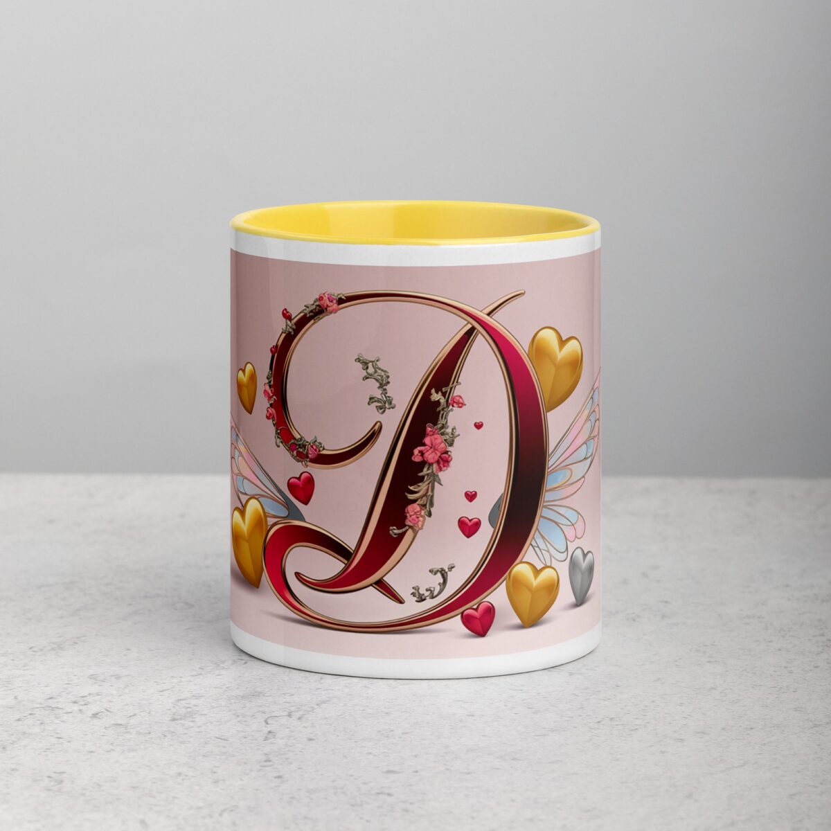 D - Letter Monogram Coffee Mug & Tea Cup - Image 19