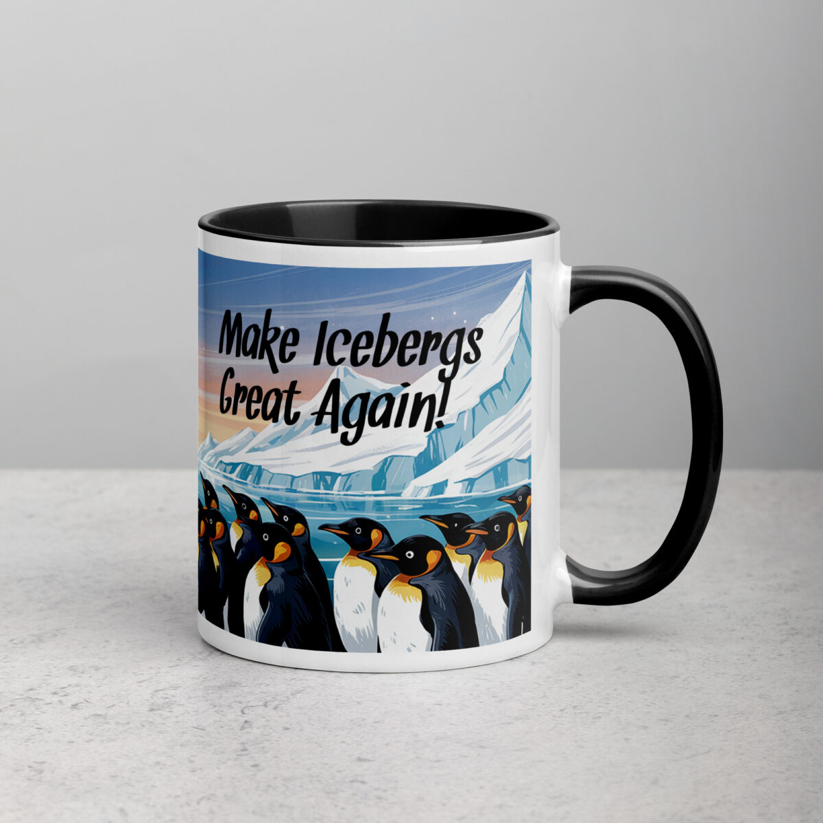 Make Icebergs Great Again Trump Penguin Tariff Coffee Mug - Image 3