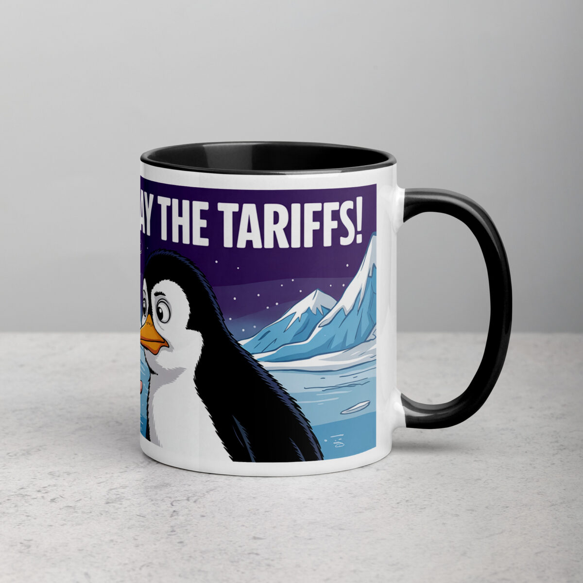Donald Trump Pay The Tariffs Penguin Coffee Mug - Image 3